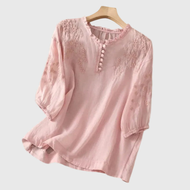 Vasilene | Blusa Elegante con Botones en el Frente